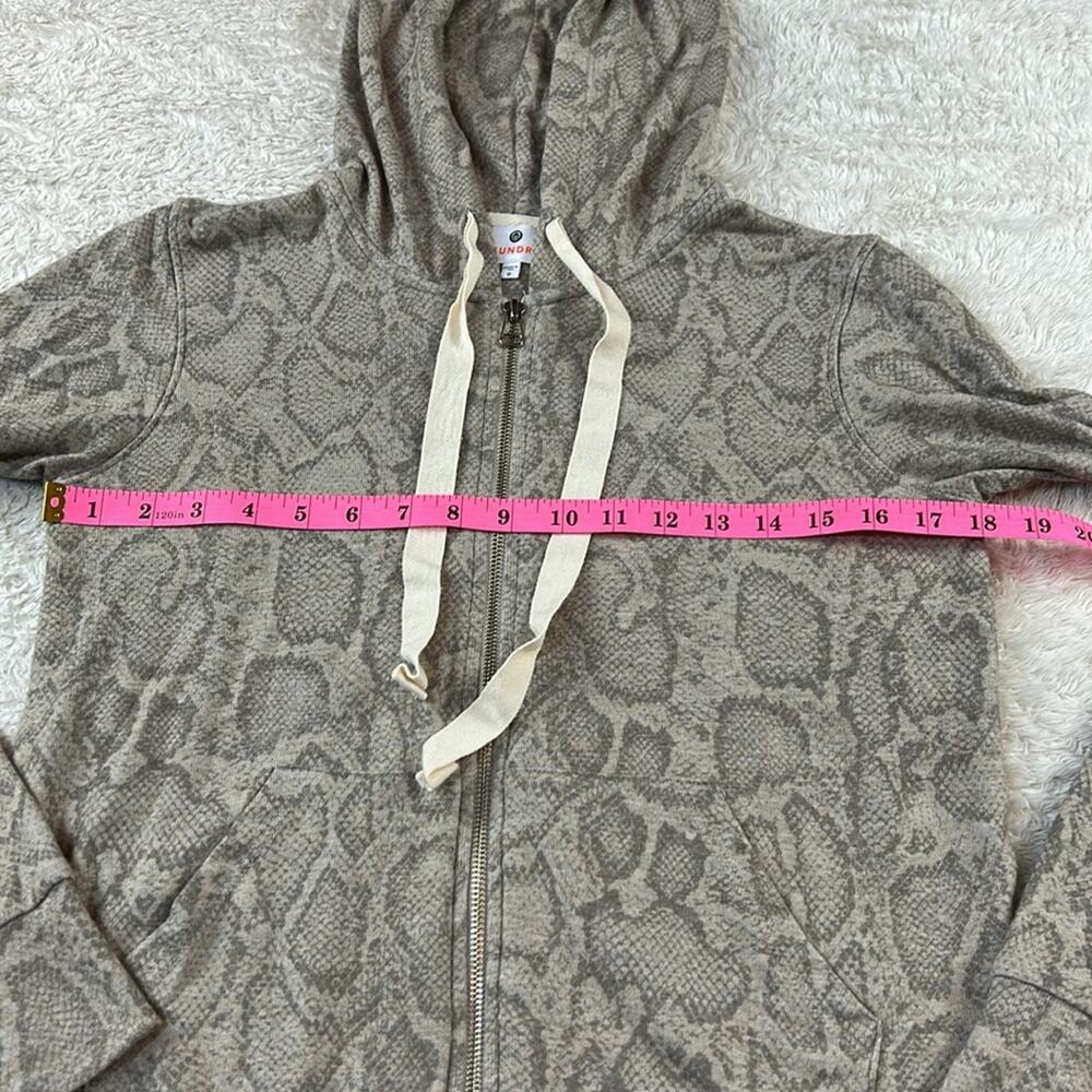 Sundry Tan Python Snake Print Soft Zip Up Hoodie … - image 5